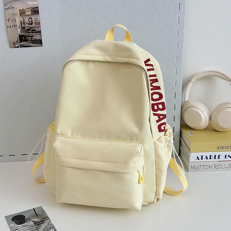 New Korean Style Campus Backpack Large Capacity Lightweight Student Schoolbag Women's Fresh Travel and Casual Letter Backpack