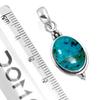Pingente em Prata de Lei 925 Feminino Pedra Preciosa Joia Artesanal Presente de Ano Novo Amazonita Angelita Opala Azul Ágata de Botswana Azurita Mohave Crisocola Boho