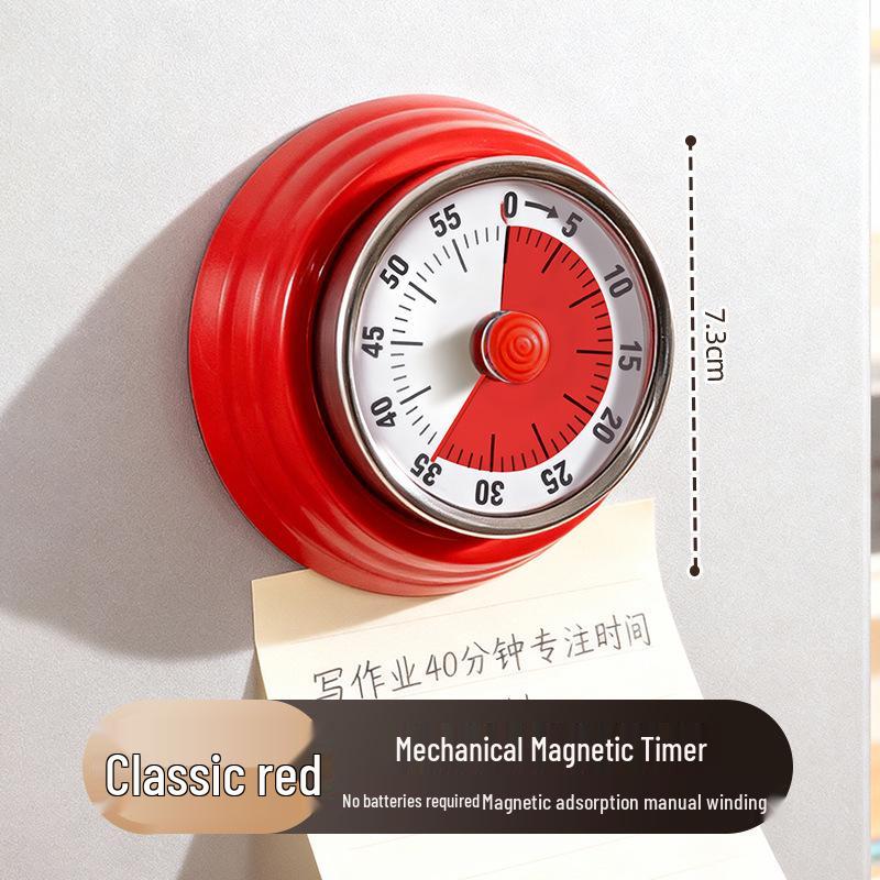 Magnetic Kitchen Timer: Mechanical Cooking & Time Management Alarm Clock