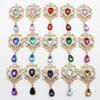 3Pcs/5Pcs Random Color 32*60MM for Needlework Rhinestone Button Hair Manualidades Accessories Diy Flat Back Brooch Jewelry Accessories