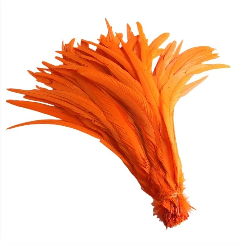 100Pcs/Lot All Sizes Colored Rooster Feathers for Crafts Fly Tying Materials Long Pheasant Carnival Wedding Decoration
