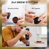 Portable Espresso Maker for Travel & Camping, Self-Heating 3-in-1 Coffee Machine Compatible with Nespresso, Dolce Gusto & Ground Coffee