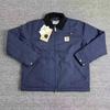 Giacca Unisex in Tela Retro con Collo Rialzato - Stile Americano Autunno/Inverno Revers Workwear