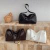 New Spice Girl Soft Leather Bag Textured Tote Bag Trendy Fashion Crossbody Shoulder Casual Large Capacity Bag