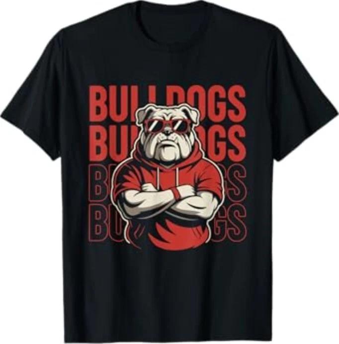 Retro Bulldogs Gift for Men Women T-Shirt XL