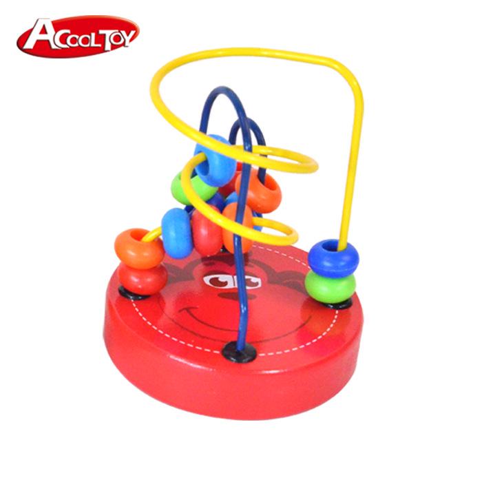 Wooden Beaded Stringing Toy: Mini Cartoon Animal Abacus for Children s Early Learning