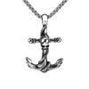 Men's Retro Anchor Skull Stainless Steel Pendant Necklace