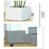MOJY Square Cement Gray Magnesium Clay Planter