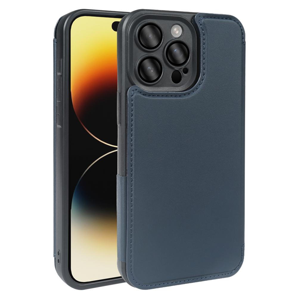 For iPhone 14 Pro Magnetic Case RCS Eco Friendly Flip Phone Cover with Kickstand RFID Blocking