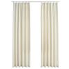 VidaXL Rideaux occultants avec crochets 2 pcs Velours Crème 140x245 cm