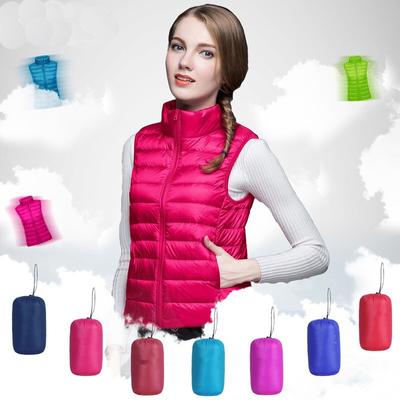 Nuevo Chaleco de Plumón para Mujer Corto Ligero y Delgado Chaleco de Plumón Temporada de Transición para Personas Mayores y de Mediana Edad Traje de Plumón Dulce