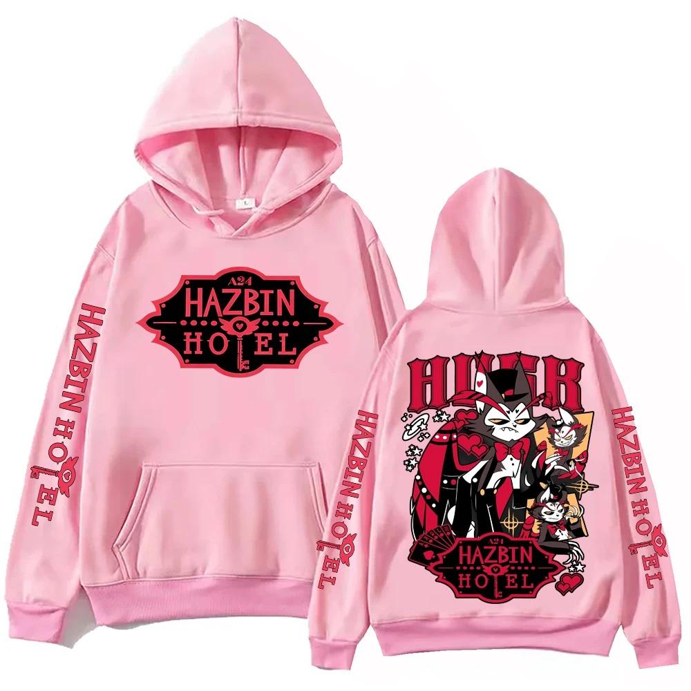 2026 Hazbin Hotel Husk Felpa Uomo Donna Harajuku Moda Casual Manica Lunga Felpa con Cappuccio Maglione Regalo Autunno e Inverno Unisex