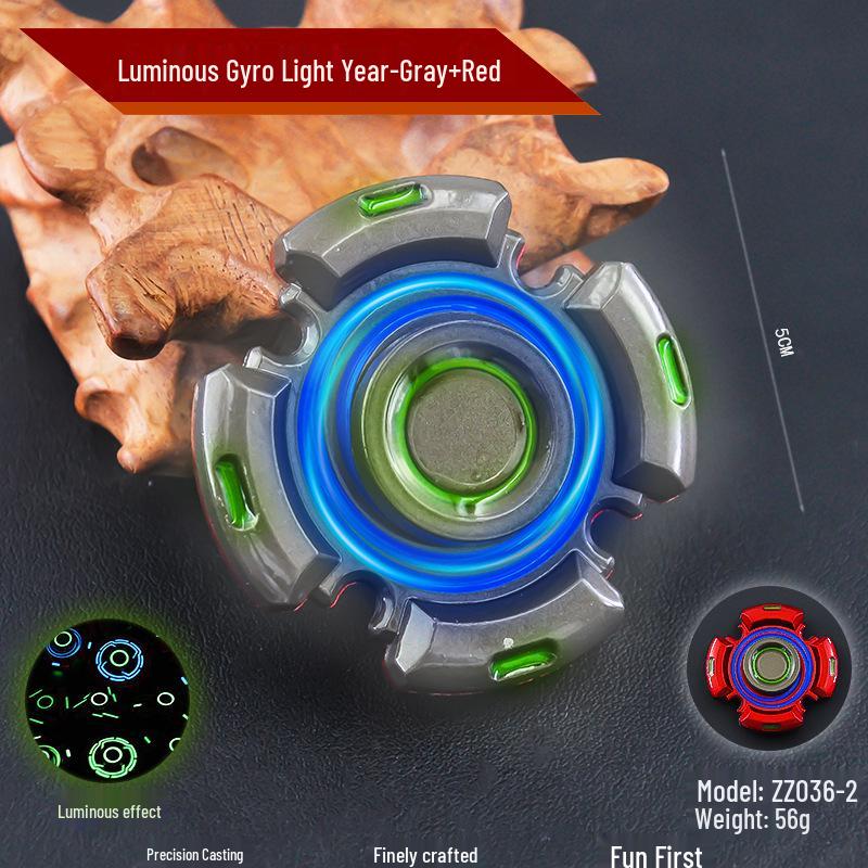 Luminous All-Metal Finger Spinner Set - Long Spin Time & Stress-Relief Toy
