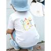 European sizes Boys' Front And Back Print T-Shirt, Fashionable And Comfortable Spring Summer Top, Colorful Line Drummer Instrument Pattern