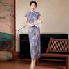 Purple Daily National Style New Chinese Suzhou Long Cheongsam Improved Young 1011 New Women's Premium Summer