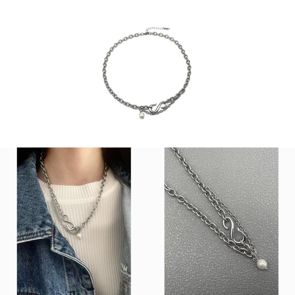 Stainless Steel Geometric Chain Necklace For Men And Women Hiphop Fashion Accessory