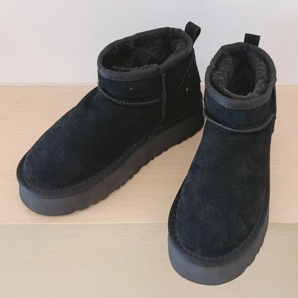 Classic Winter Shoes Women Ultra Mini Platform Snow Boots New Design Warm Genuine Leather Thick Sole Slippers Man Ankle Boots