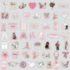 50 Nordic Style Coquette Girl Graffiti Stickers Water Cup Computer Waterproof Decorative Stickers Stationery Stickers