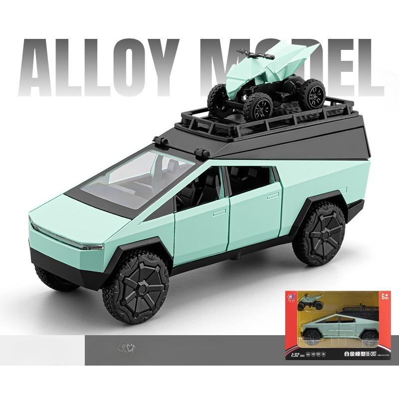 

1/32 Tesla Camping RV Car Offroad Alloy Model Cyber Best Electric Car Детский подарок Детская игрушка Большая скидка 1/32-Size:17.4*6.3*9cm зелёный
