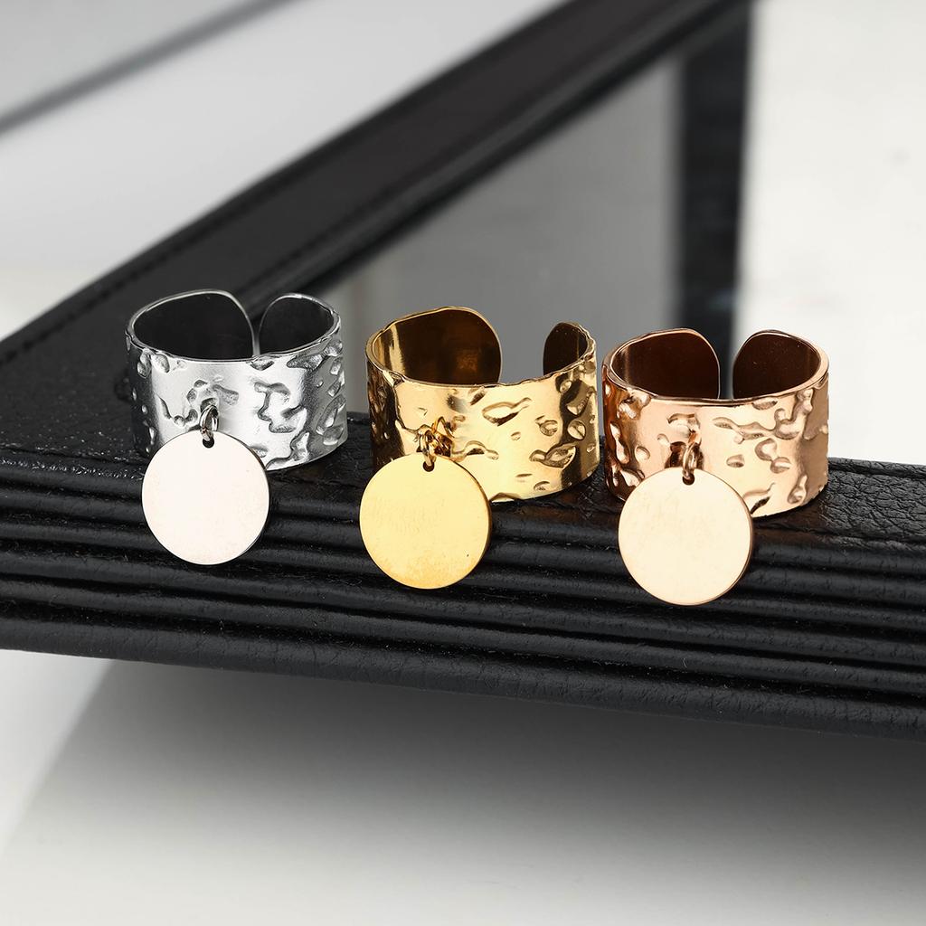 1pc new stainless steel personality fashion open adjustable ring niche design high-end ring versatile