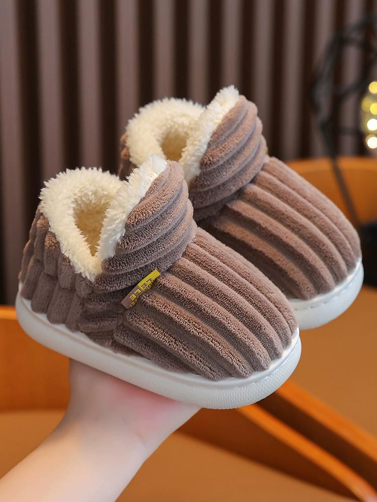 Winter Kids Baby Boys Girls Winter Slippers Non-slip Home Indoors Shoes Fashion Warm Children Bedroom Shoes Slippers