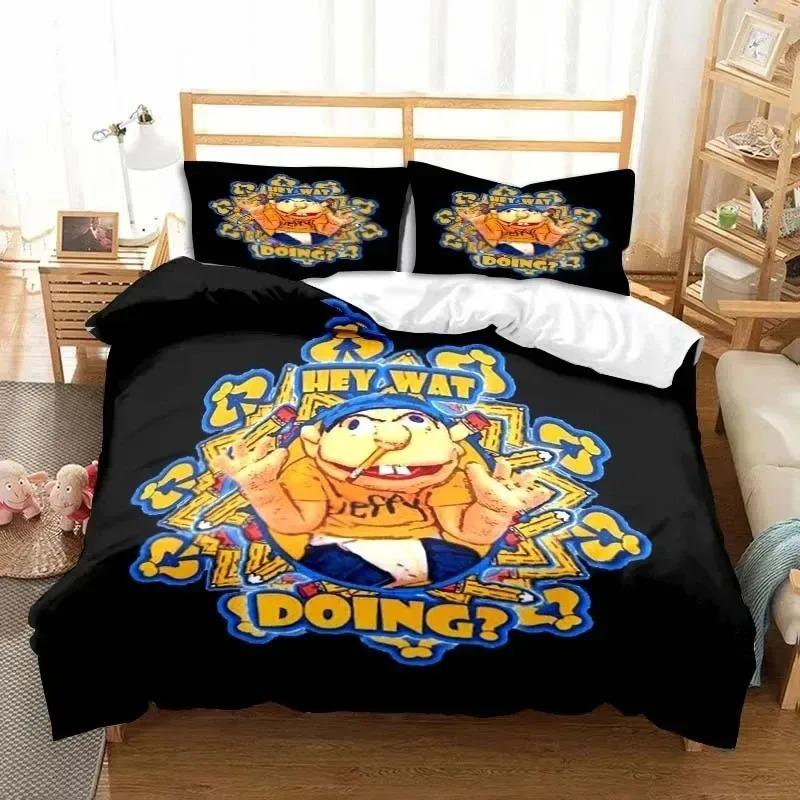 

3D Print Sml Cartoon Jeffy Bedding Set Bedroom Soft Modern Bedspreads Comefortable Kids Duvet Cover Quilt Cover And Pillowcase EU Single(135*200cm)3pcs