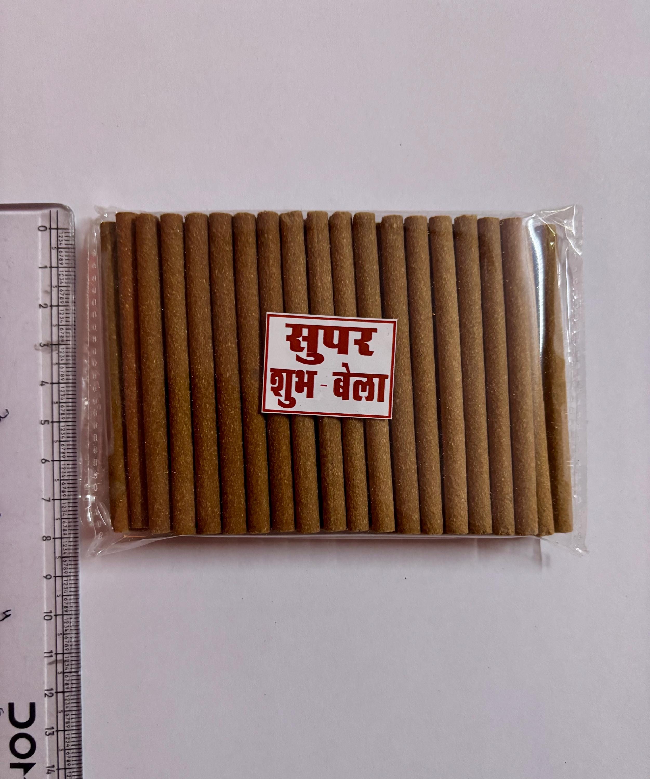 Indian SHUBH BELA DHOOP Incense Sticks 45-50 pc (Havan Fragrance) Meditation Puja Yoga- traditionally hand rolled Free Ship Pack of 1