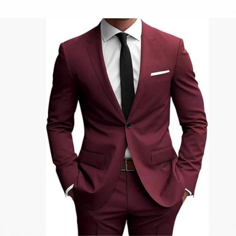 Giacca da smoking nera da uomo slim fit a un bottone per la primavera