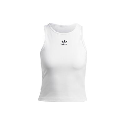 Originals Kleeblatt-Logo Print Slim Fit Rundhals Tanktop Damen Tops Weiß IB9111