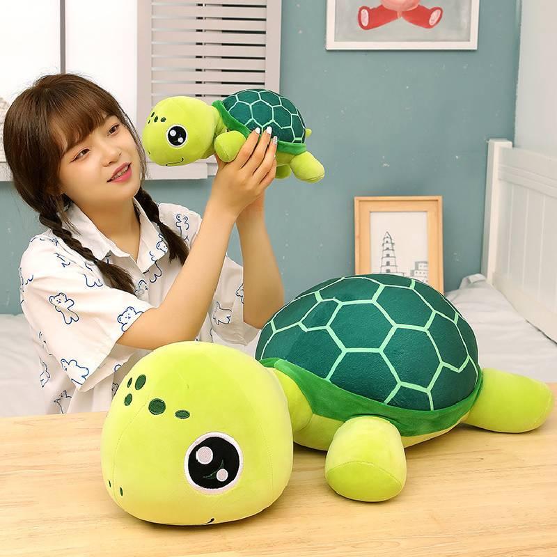 Niedliches und kuscheliges Plüsch-Meeresschildkröten-Spielzeug mit großen Augen Perfektes Geschenk für Kinder!