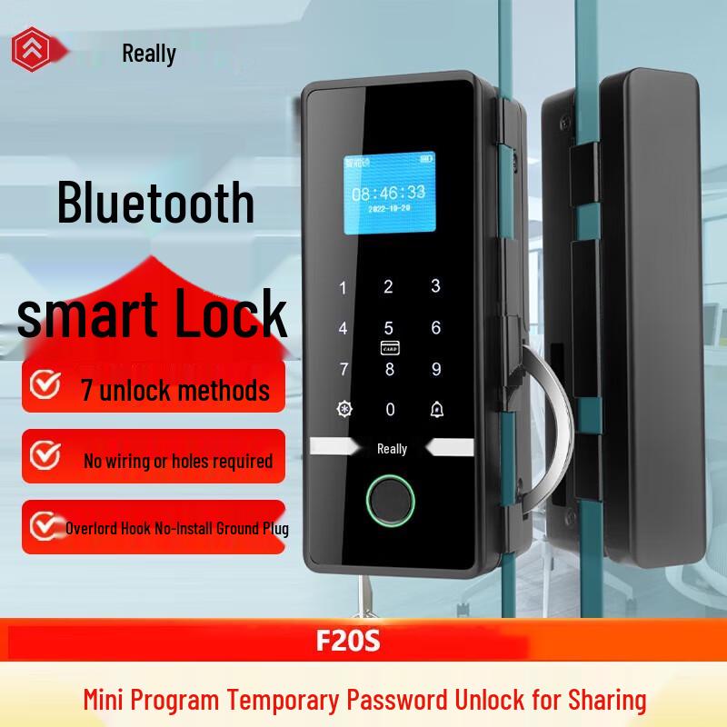Умный Bluetooth-замок для стеклянной двери с отпечатком пальца