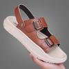 Fashion New Men Flats Summer Mens Sandals Fashion Men Sneakers Outdoor Thick Soled Non-slip Male Beach Sandals Handmade Leather Sandals