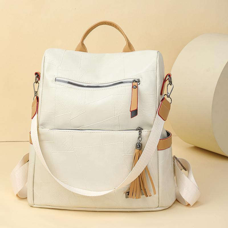 Damryggsäck i retrostil Ryggsäck med stor kapacitet Multifunktionell axelväska