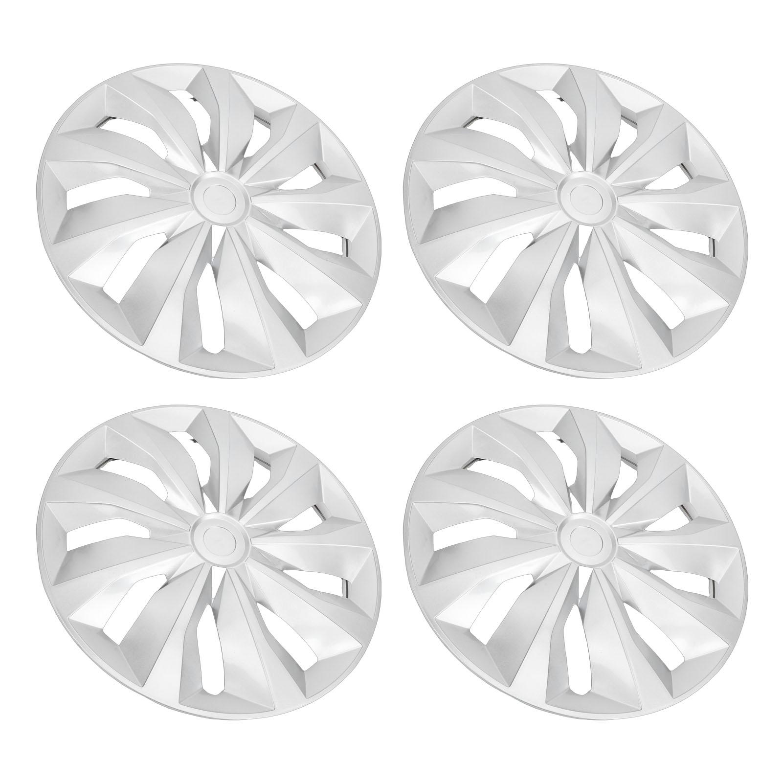 4 STKS Velgdeksels 15 Inch ABS Stijlvol R15 Naafdoppen Velgdeksels Vervanging voor Peugeot 208 Auto's Vrachtwagen SUV white