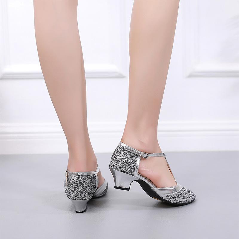 Women Adult 3.5CM/5.5CM Middle Heel Latin Dance Shoes Ballroom Dance Shoes Tango Salsa