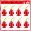 2/4/6/8/10pcs Novelty Fire Hydrant Straw Cups with Lid Fireman Firefighter Birthday Party Favors Boys 8oz Red Plastic Water Cups