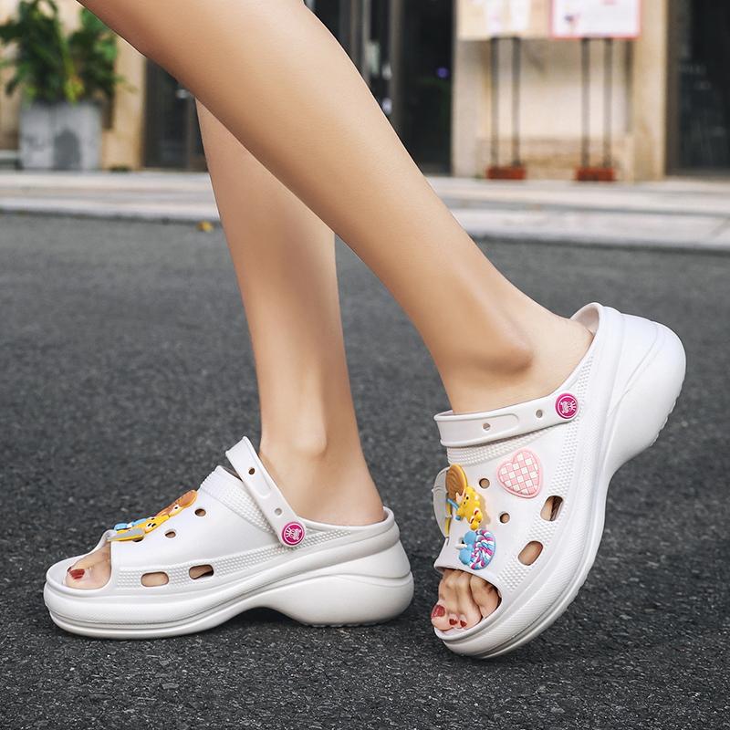 Women's Large Size Women's Sandals Shoes Increase Hole Shoes Summer Beach Sandals