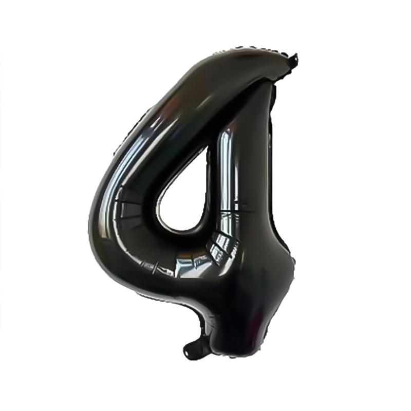 32 "Black Digital Balloon Beauty Thin Version Aluminum Film Balloon Birthday Party Balloon