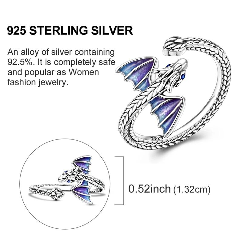 Women Genuine Copper Finger Rings For Women Authentic Copper Alloy Dream Catcher Dragon Ring Sun Zircon Heart Wedding Jewelry Creation