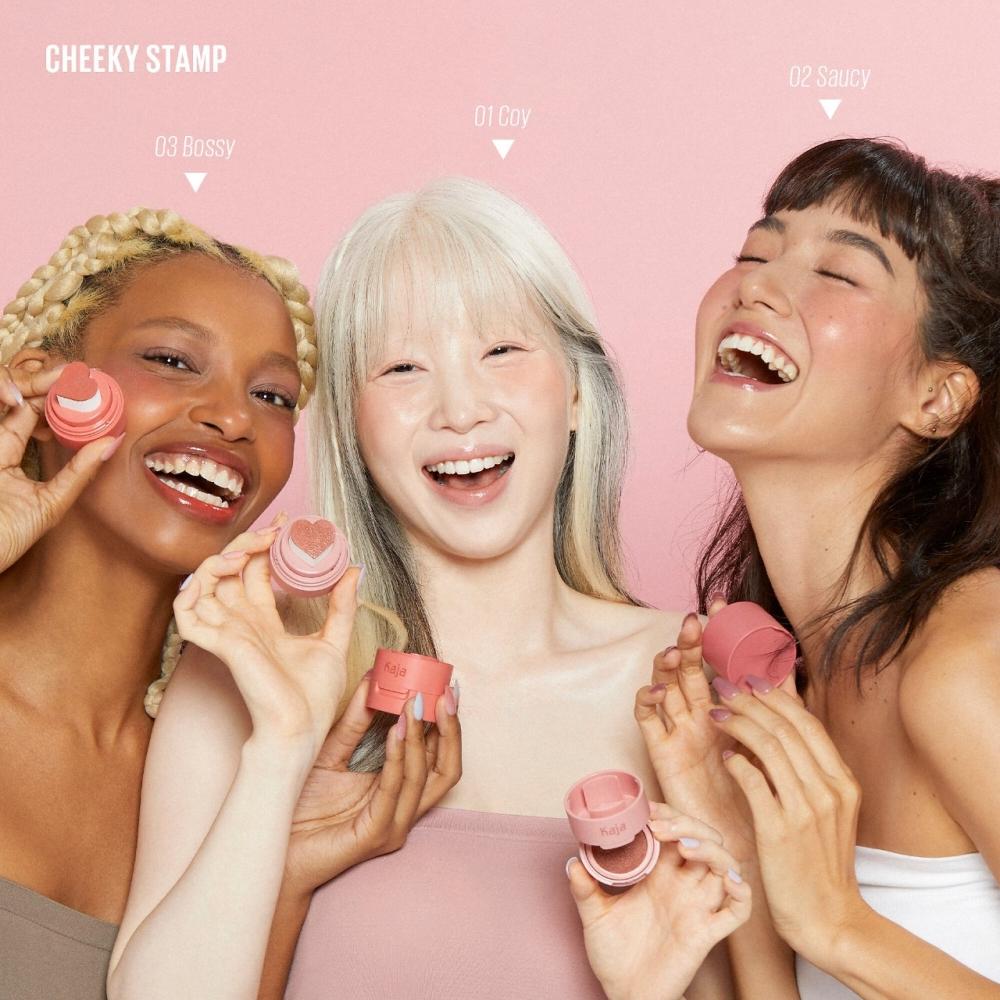 Kaja Cheeky Stamp Blendable Blush 0.17 Oz  5 Ml 03 Bossy Soft Coral