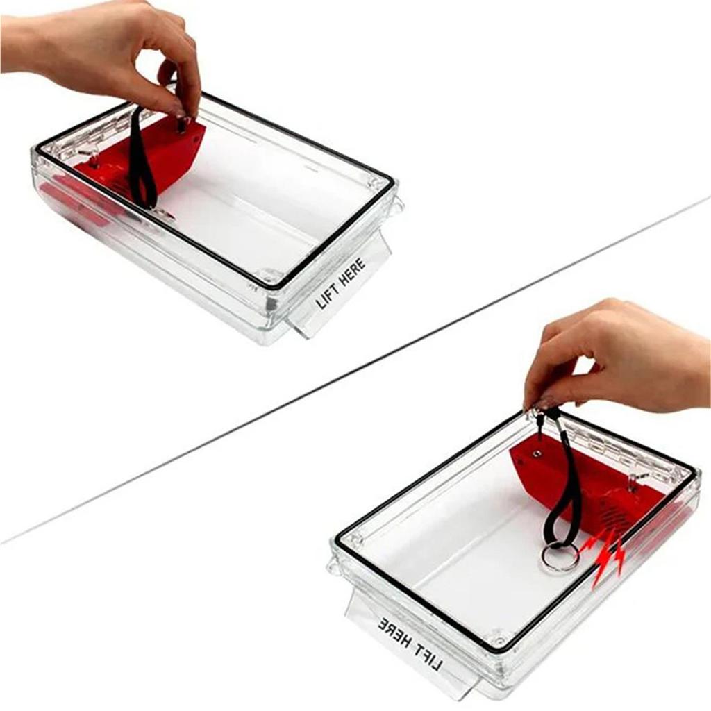 Fire Call Point Cover with Pull Station IP67 Water Proof Heat Proof Manual Call Point Protective Guard for Home Office Outdoor