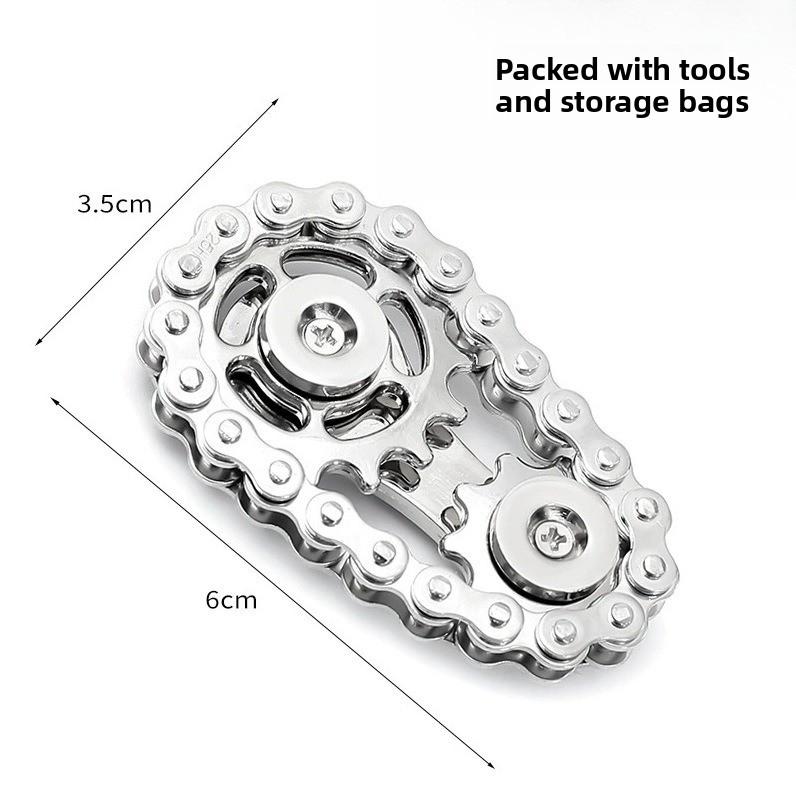 Kovový ruční klíčový mechanismus Fidget pro uvolnění stresu, dekorační model, nástroj pro soustředění, kancelářská stolní hračka pro dospělé, řetízek na snižování úzkosti