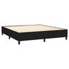 Maison Exclusive - Sommier à lattes de lit avec matelas Noir 160x200 cm Tissu