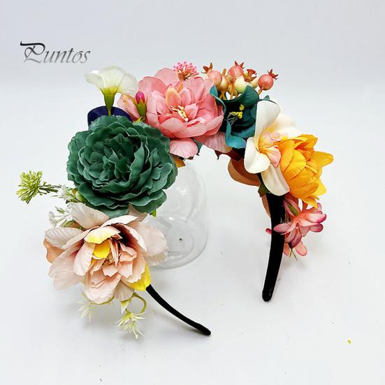 Decorazione di Fiori Imitazione Cerchietto per Capelli Design Elastico Viaggio Festa Fascia Vari Stili Cerchietto per Capelli Floreale Copricapo Accessorio Affascinante