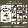 1 Roll Kawill Cartoon Kitten Scrapbook Journal Sticker Sweet Cat Stationery Label Seal Sticker DIY Decor For Student Supplies
