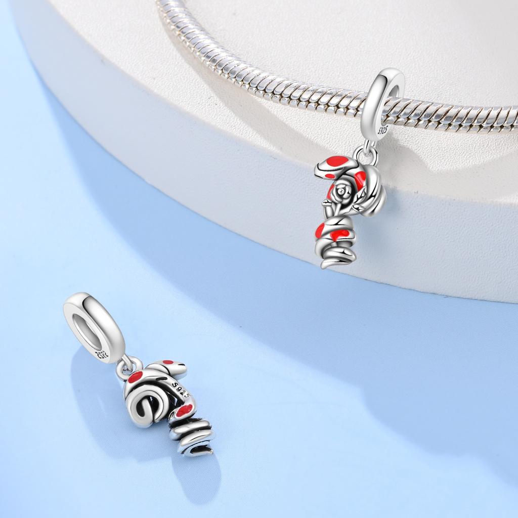 Authentic copper Charm Bead Charms Luxury Rose Snake Bead Charms Compatible With Bracelets Diy Women Making Delicate Gift