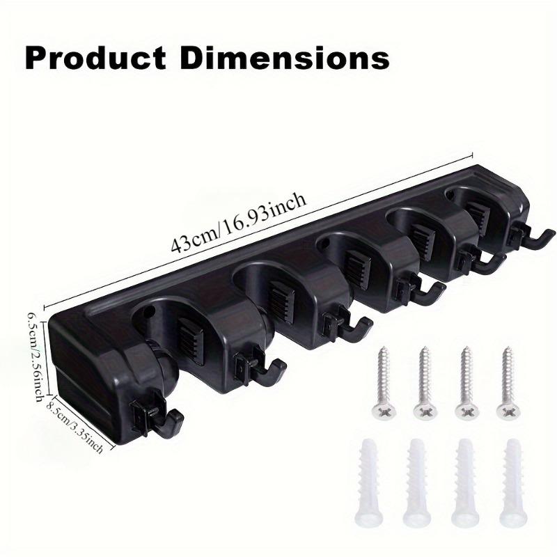 1PACK Mop Broom Hanger, Wall Mount - Home Kitchen Wardrobe Garage Laundry Gardening Tool Storage Rack