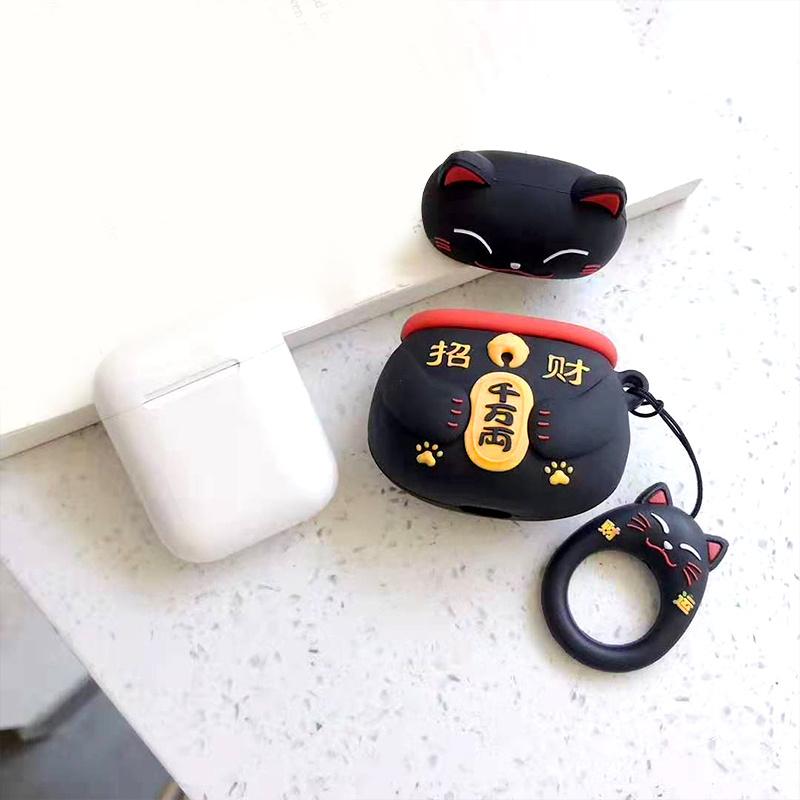 

Амортизирующий чехол для наушников Lucky Cat для AirPods 1/2/Pro/3, рождественский подарок для женщин/детей/мужчин/взрослых