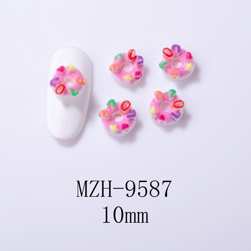3D Cartoon Nail Accessories: Cute Ice Cream & Donut Resin Designs for Summer