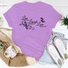 Butterfly Live Laugh Love Print Summer Casual T-shirts For Women Creative O Neck Short-sleeved T-shirts Fashion Ladies T-shirt